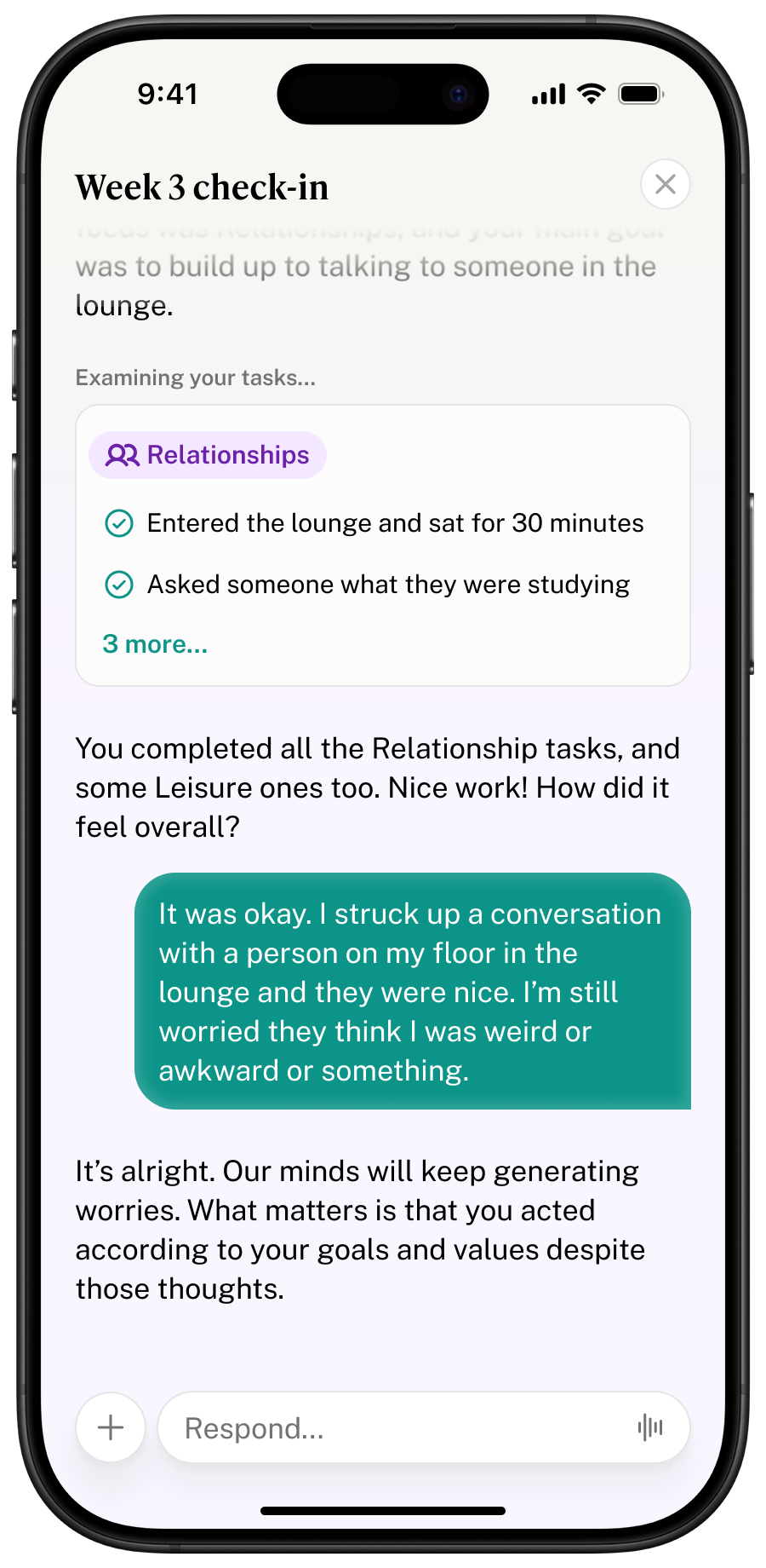 Flourish chat screen